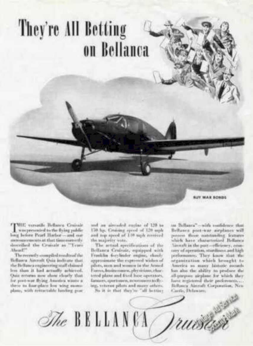 Bellanca Cruiser Flight Vintage Retro Advert Ads A4 Photo Print