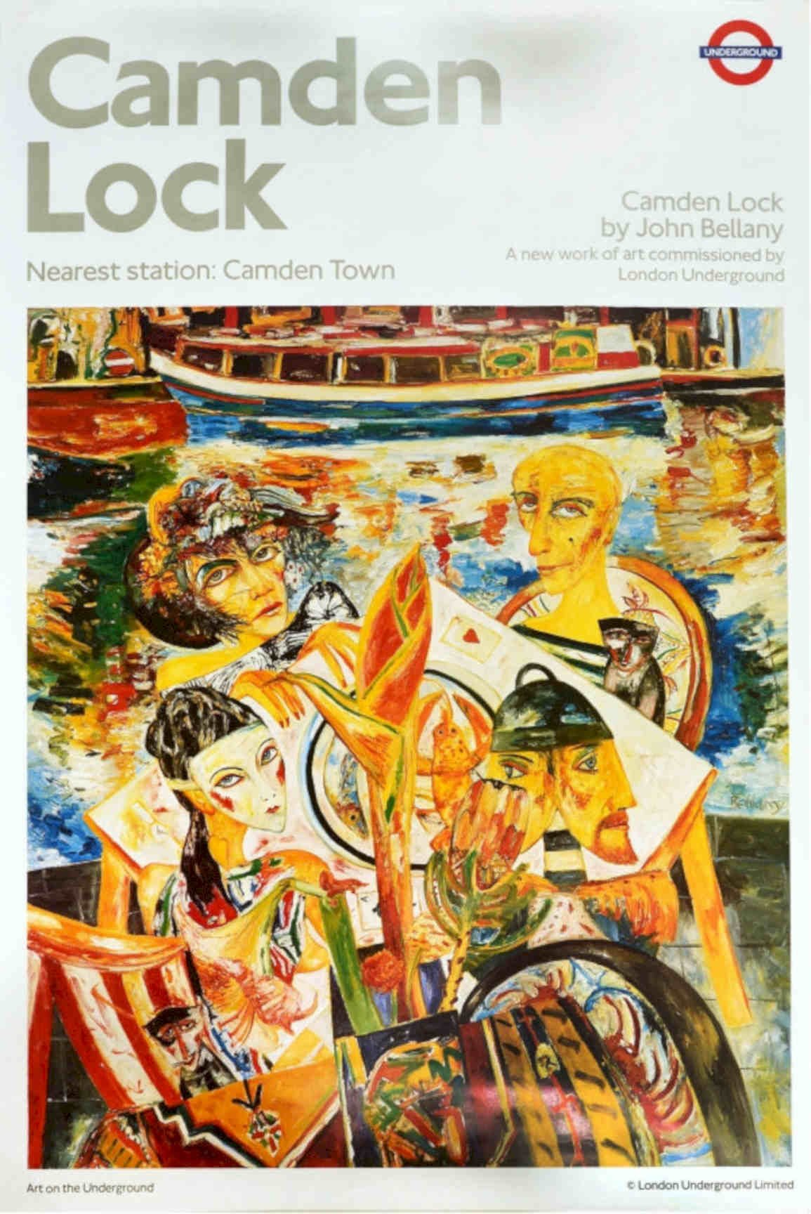 Bellany Camden Lock Vintage Retro Advert Poster A4 Photo Print