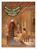 Belle Nelson Handmade Sour Mash Whiskey Vintage Retro Advert Poster A4 Photo Pr