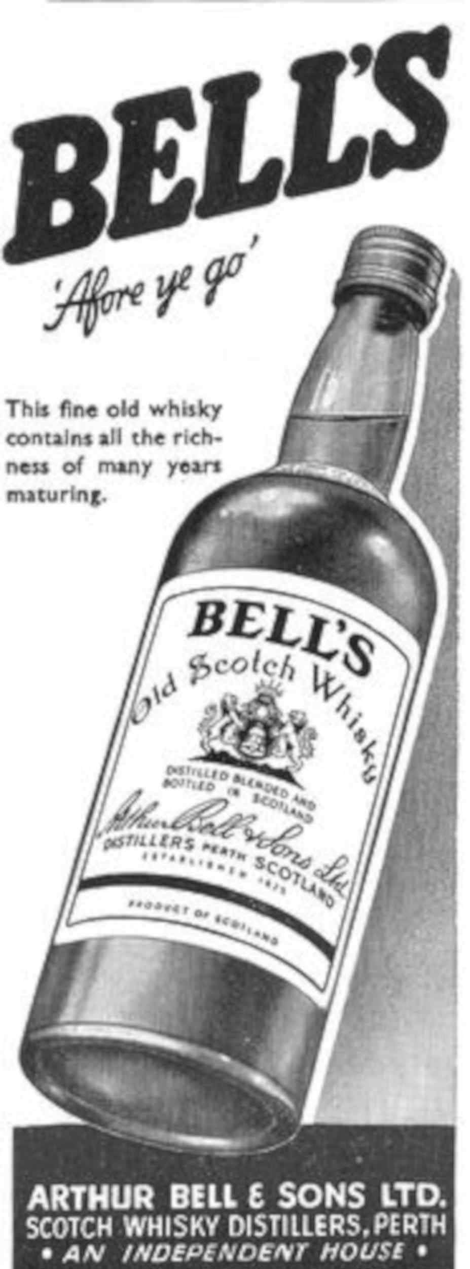 Bells Old Scotch Vintage Retro Advert Poster A4 Photo Print
