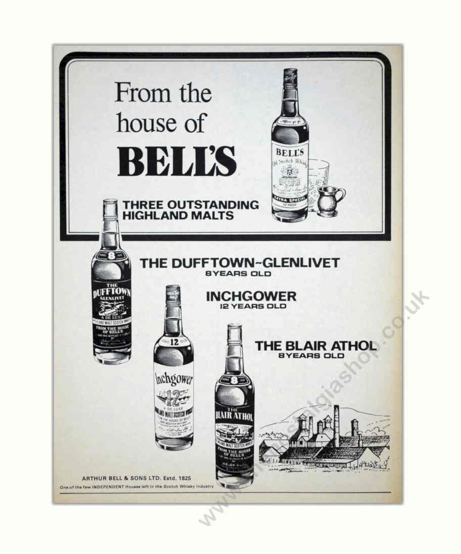 Bells Scotch Malts Vintage Retro Advert Poster A4 Photo Print