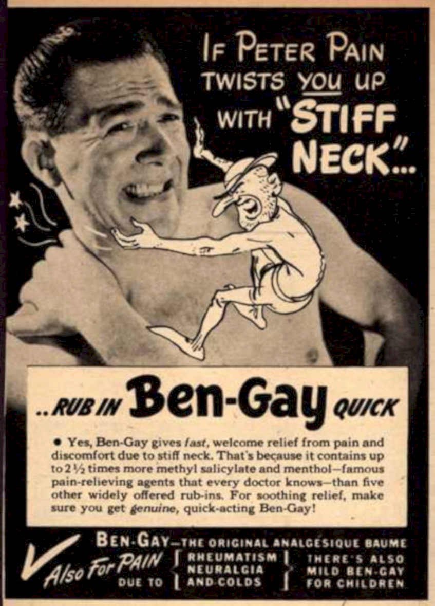 Ben Gay Peter Vintage Retro Advert Ads A4 Photo Print