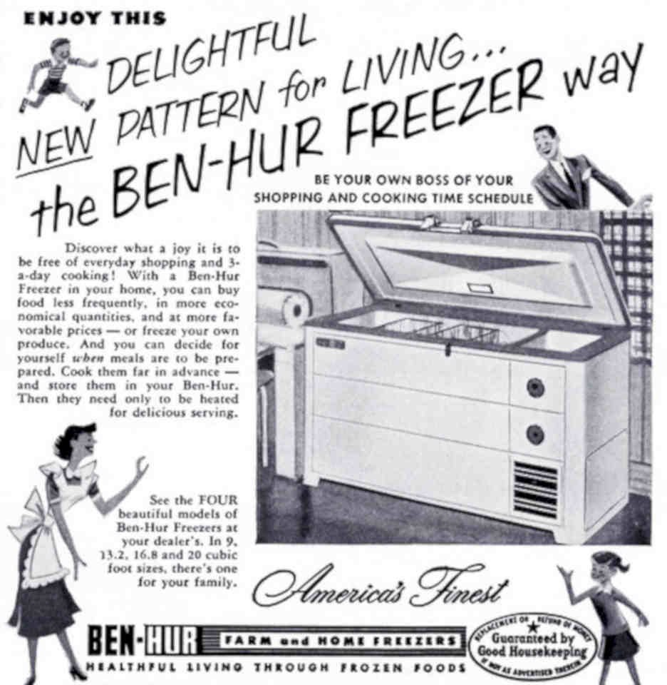 Ben Hur Freezers Vintage Retro Advert Poster A4 Photo Print
