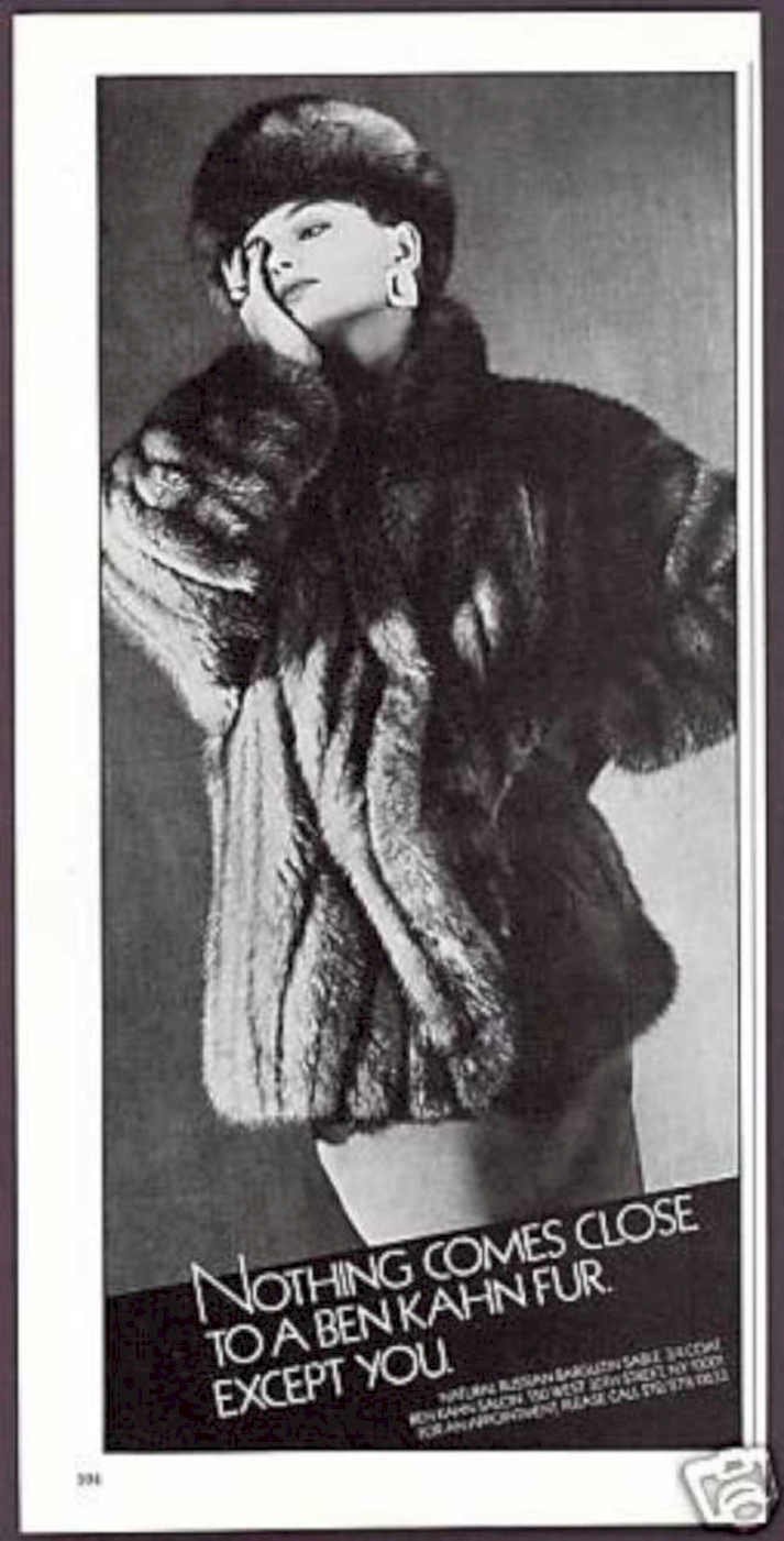 Ben Kahn Fur Vintage Retro Advert Ads A4 Photo Print