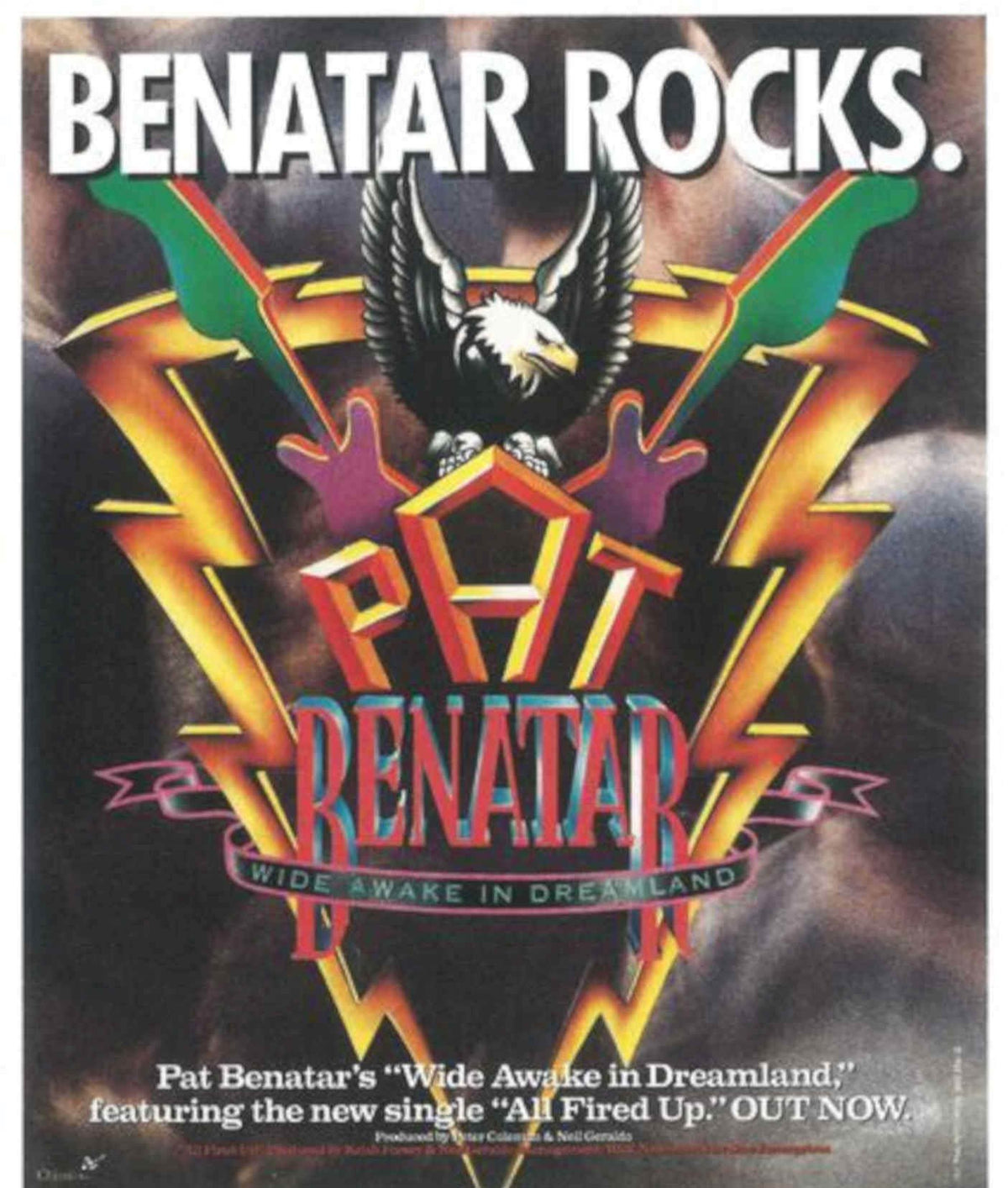 Benatar Wide Awake Vintage Retro Advert Poster A4 Photo Print