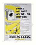 Bendix Super Fast Vintage Retro Advert Poster A4 Photo Print