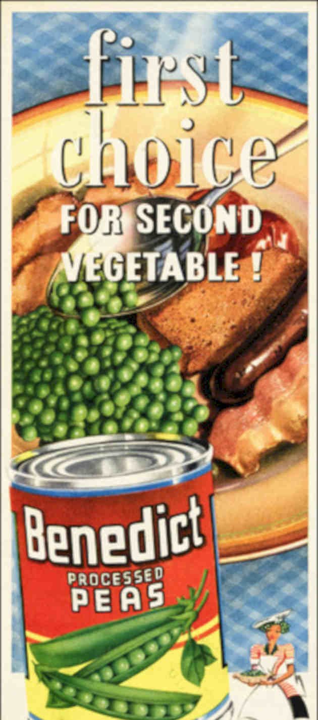 Benedict Peas Poster Vintage Retro Advert Poster A4 Photo Print
