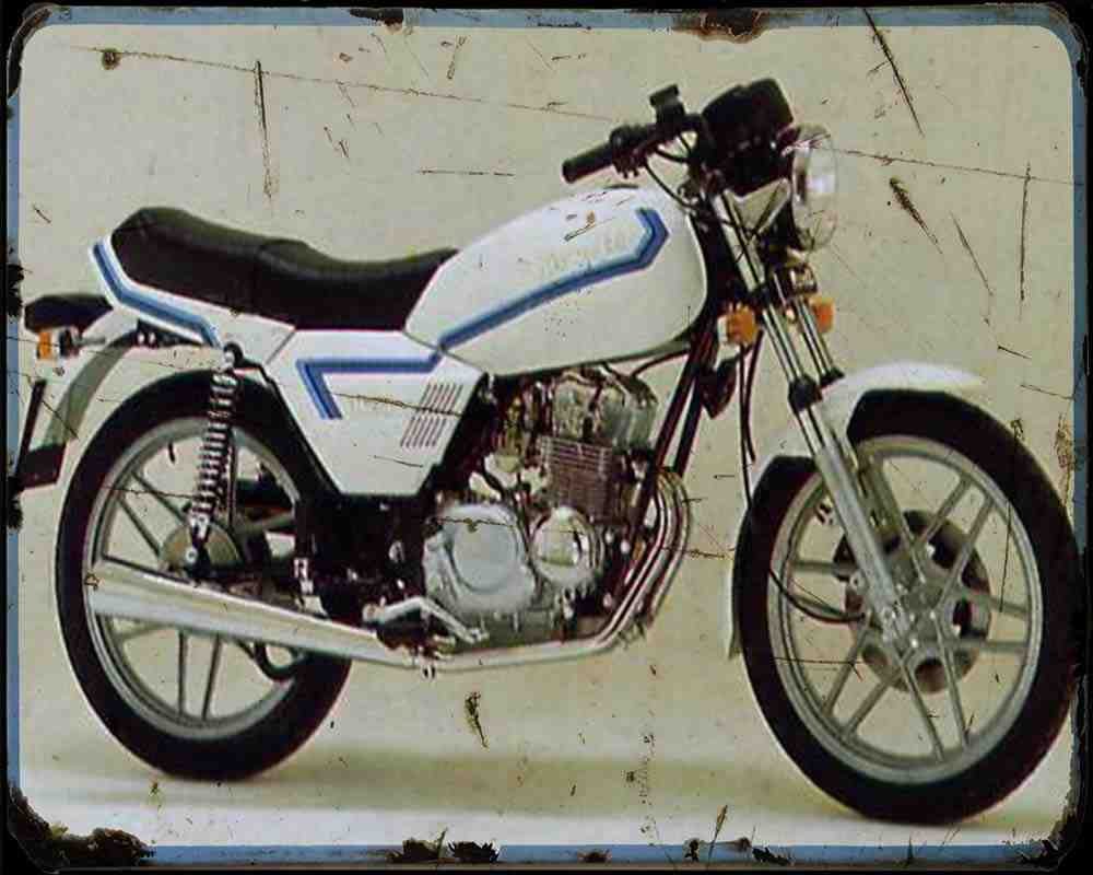 Benelli 124 Motorbike Vintage Aged A4 Photo Print