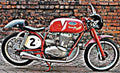 Benelli 350 motorbike A4 Photo Print