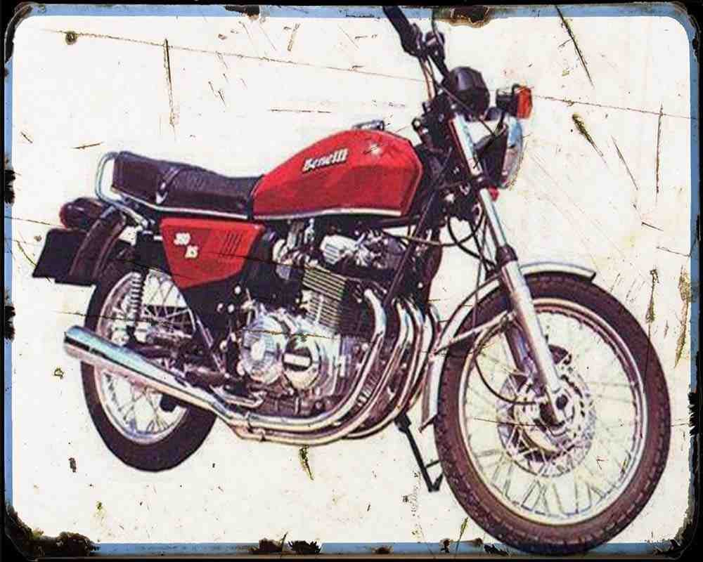 Benelli 350Rs Motorbike Vintage Aged A4 Photo Print