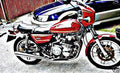 Benelli 654 motorbike A4 Photo Print