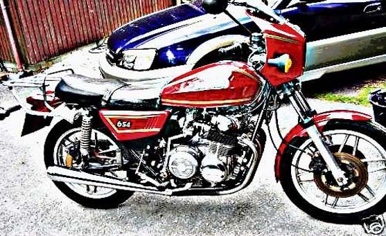 Benelli 654 motorbike A4 Photo Print