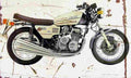 Benelli 750Sei 1976 Aged Vintage A4 Photo Print