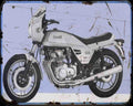 Benelli 900 Sei 1 Motorbike Vintage Aged A4 Photo Print