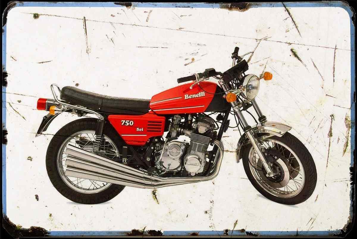 Benelli Sei 750 1976 aged A4 Photo Print