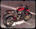 Benelli Tnt1130 Motorbike Vintage Aged A4 Photo Print