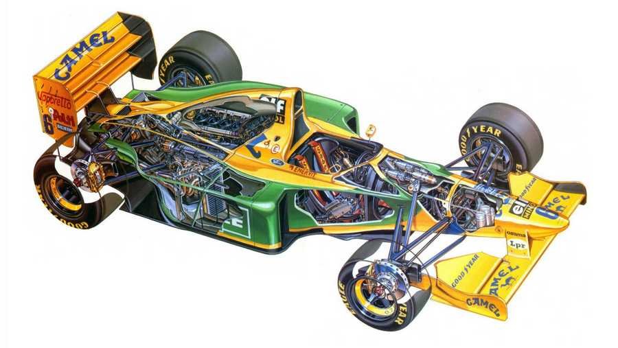Benetton B193 cutaway A4 Photo Print