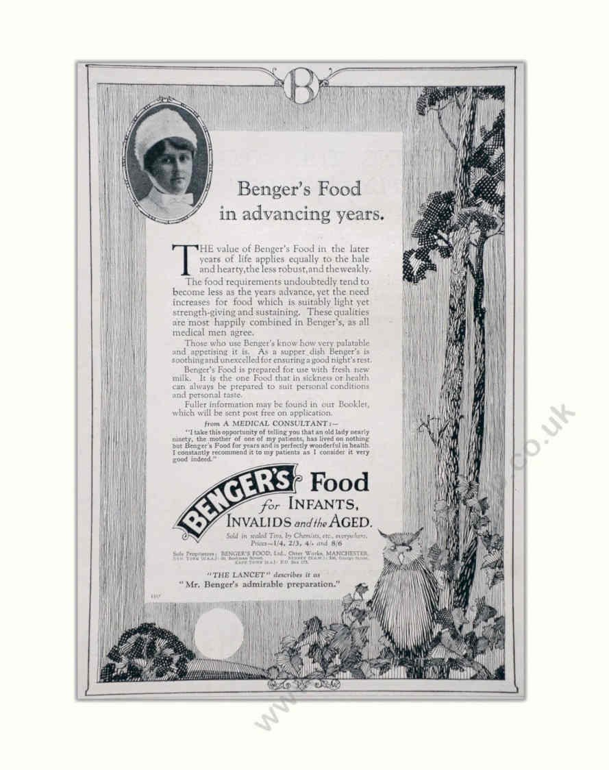 Benger Food Study Vintage Retro Advert Poster A4 Photo Print