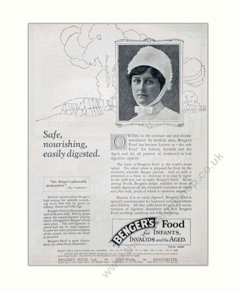 Bengers Food Advertisement Vintage Retro Advert Poster A4 Photo Print