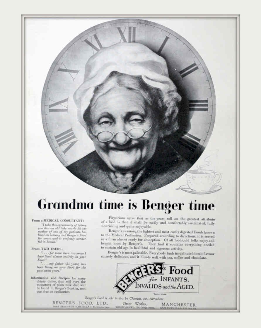 Bengers Food Time Vintage Retro Advert Poster A4 Photo Print
