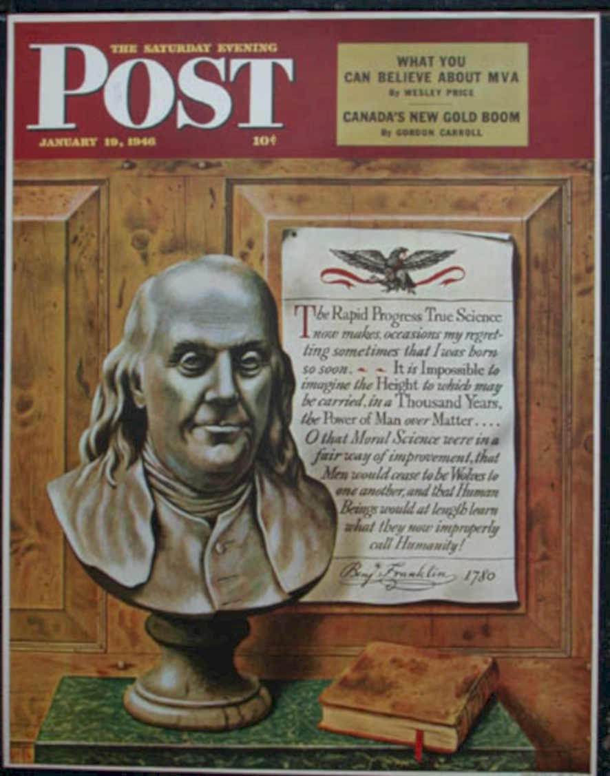 Benjamin Franklin Post 1 Vintage Retro Advert Ads A4 Photo Print