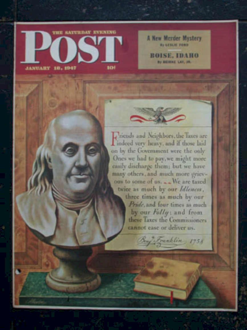 Benjamin Franklin Post 2 Vintage Retro Advert Ads A4 Photo Print