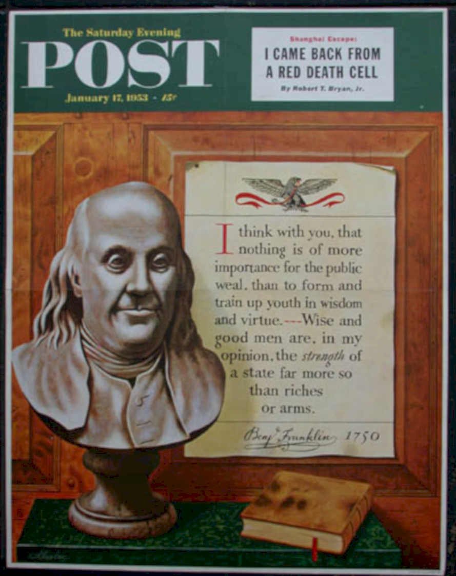 Benjamin Franklin Post 3 Vintage Retro Advert Ads A4 Photo Print