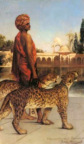 Benjamin Jean Joseph Constant The Palace Guard With Two Leopards A4 Photo Print