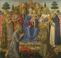Benozzo Gozzoli The Virgin and Child Enthroned among Angels and Saints A4 Photo Print