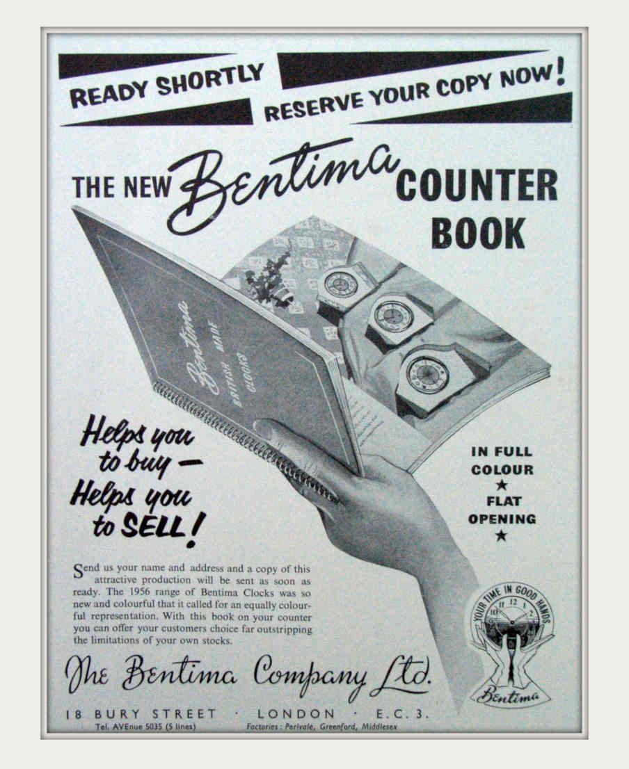 Bentima Clock Book Vintage Retro Advert Poster A4 Photo Print