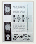 Bentima Star Watches Vintage Retro Advert Poster A4 Photo Print