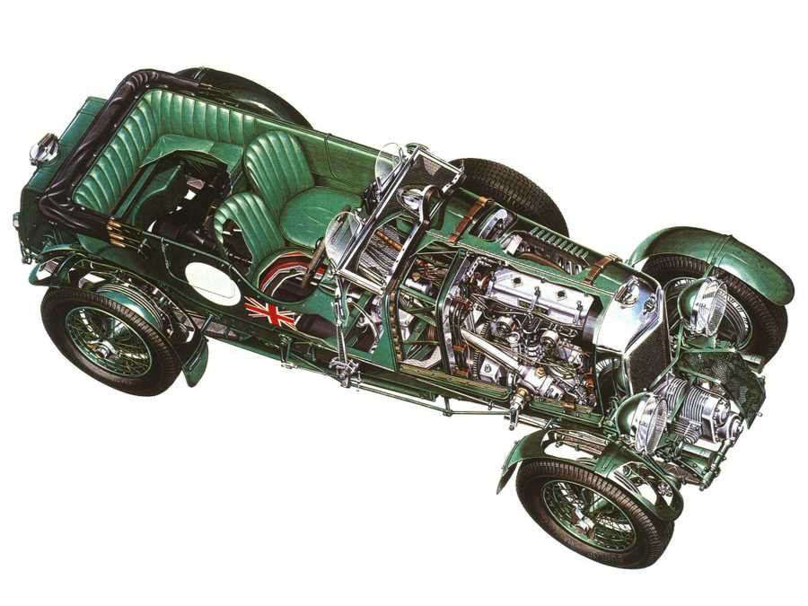 Bentley 3 Litre cutaway A4 Photo Print