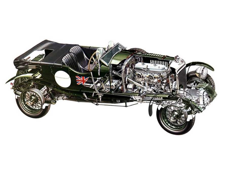 Bentley 4.5 Litre cutaway A4 Photo Print