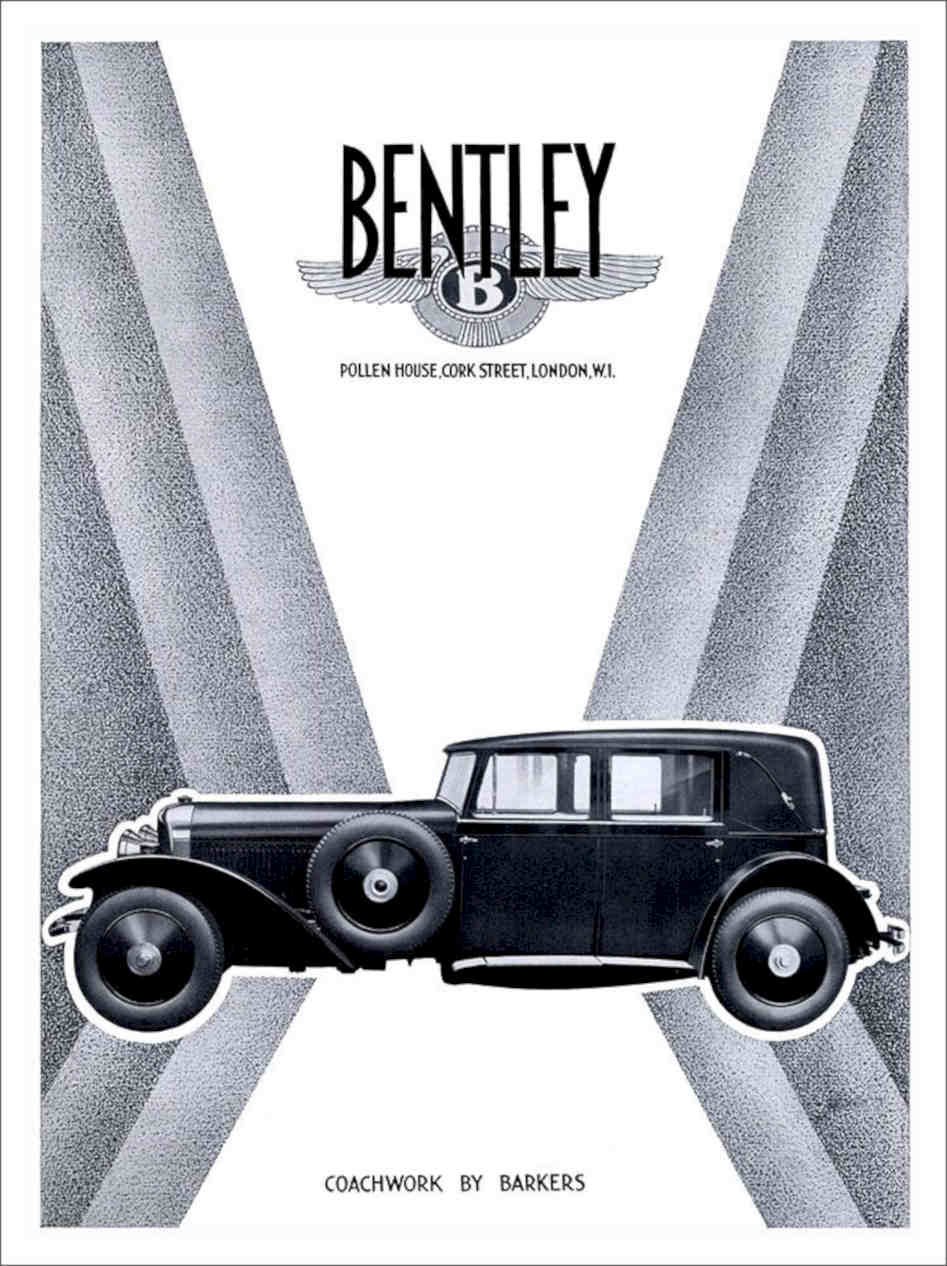 Bentley Car Advert 1920s 3 Vintage Retro Advert Poster A4 Photo Print