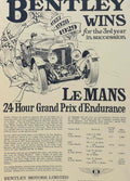 Bentley Wins Le Vintage Retro Advert Poster A4 Photo Print