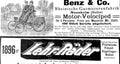 Benz Velociped 1896 Vintage Retro Advert Poster A4 Photo Print