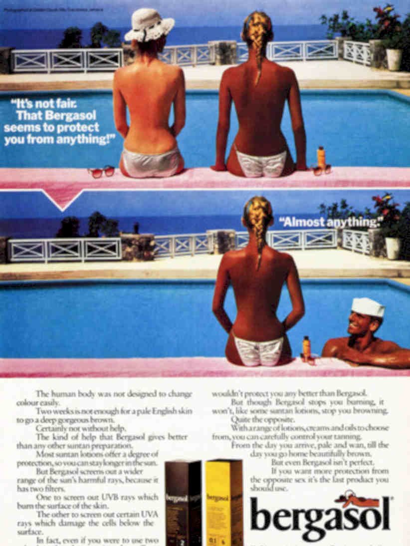 Bergasol Pool People Vintage Retro Advert Poster A4 Photo Print