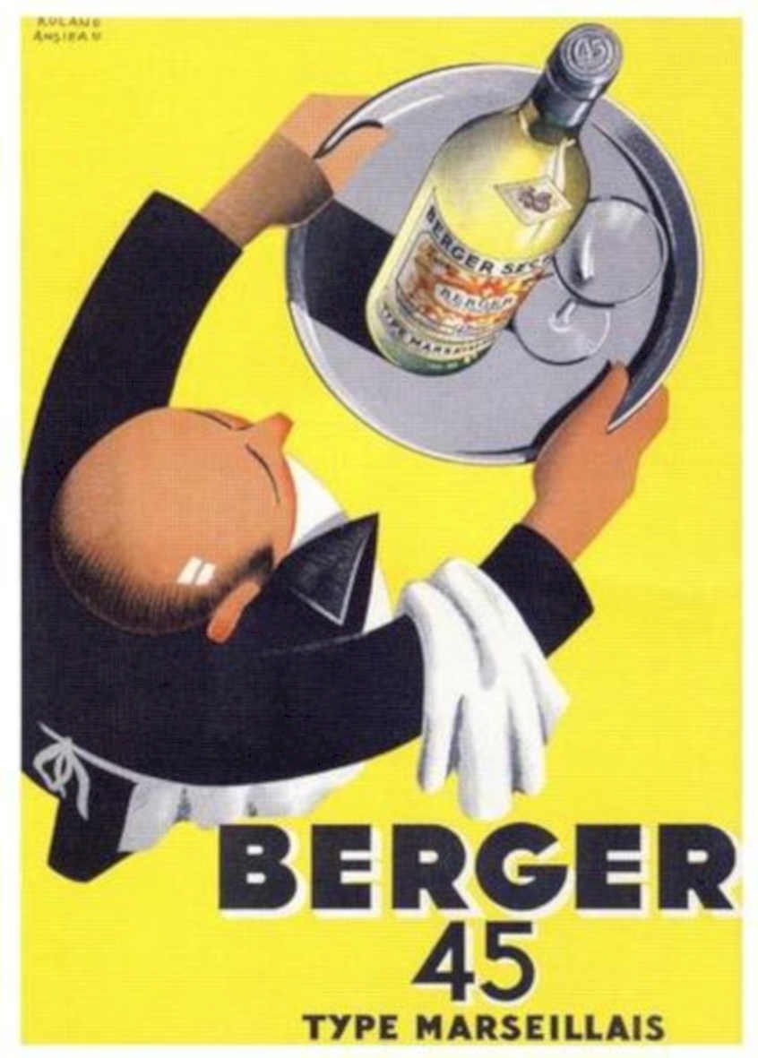 Berger 45 Marsala Vintage Retro Advert Ads A4 Photo Print