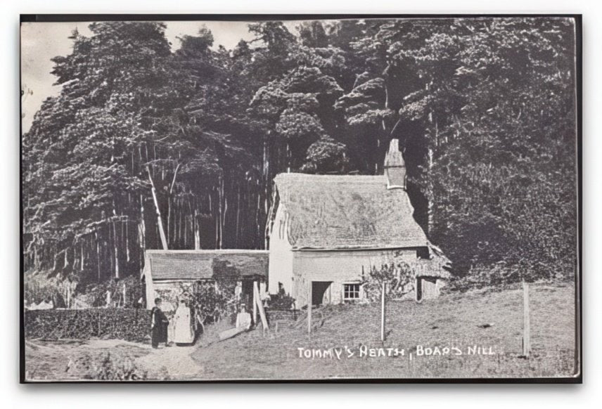 Berkshire Boars Hill Tommys Heath Thatched Cottage Postman At Gate Vintage A4 Photo Print