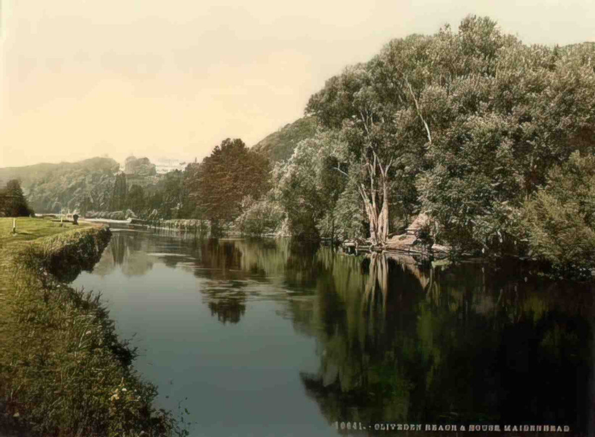 Berkshire Cliveden Reach and House Vintage A4 Photo Print