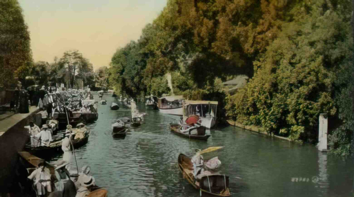 Berkshire Maidenhead Bolters Lock c1906 Vintage A4 Photo Print