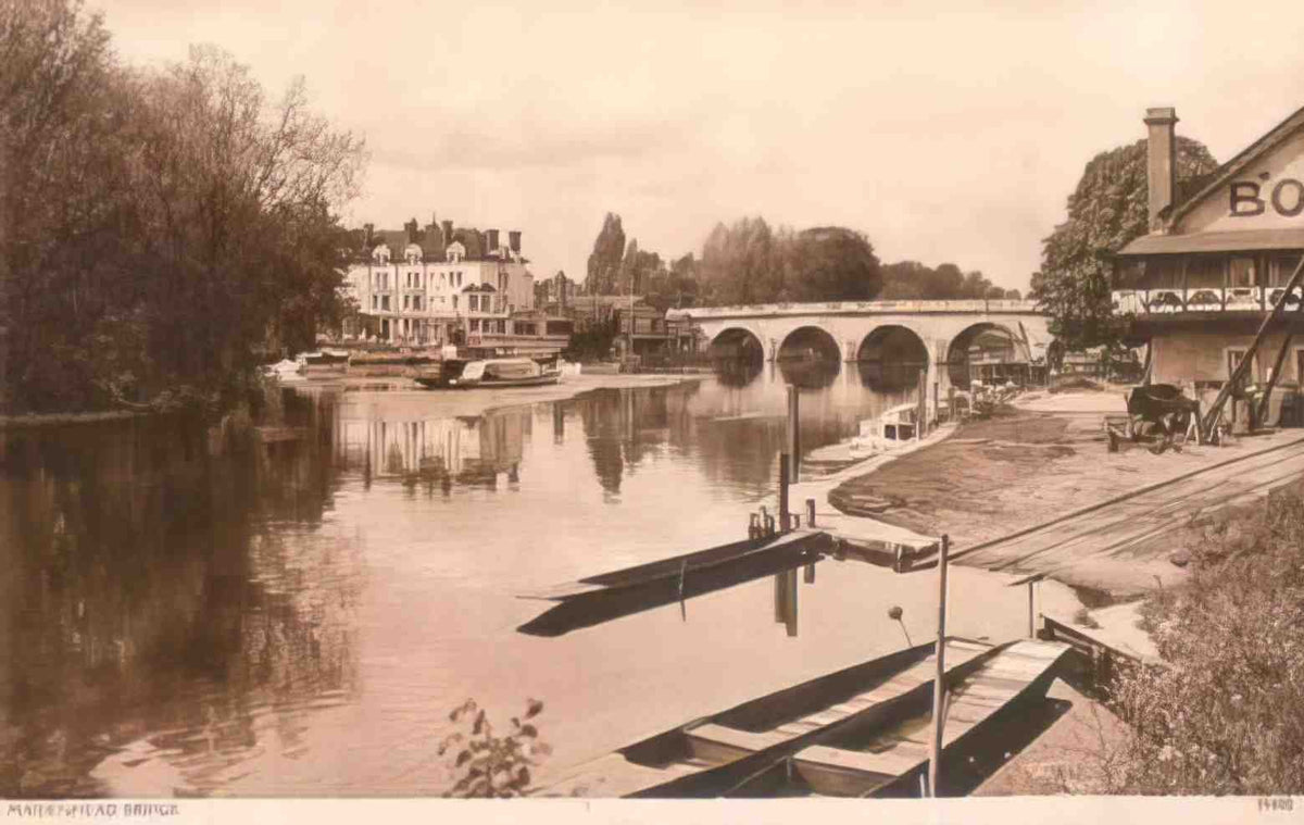 Berkshire Maidenhead Bridge Vintage A4 Photo Print