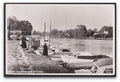 Berkshire Old Windosr The River Thames Boats Moored Ladies On Path Vintage A4 Photo Print
