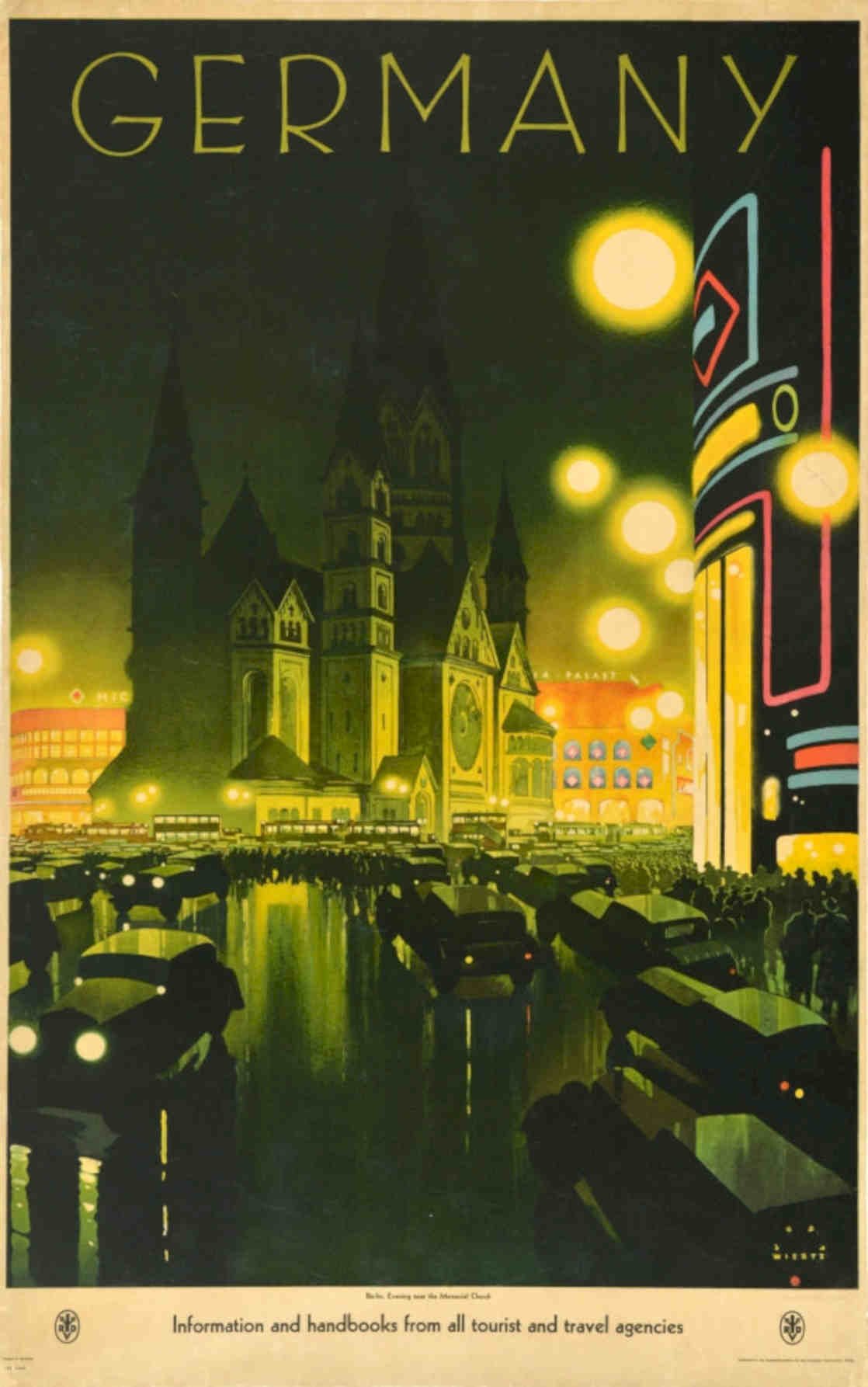 Berlin Elbe River Vintage Retro Advert Poster A4 Photo Print