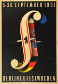 Berliner Festwochen Flags Vintage Retro Advert Poster A4 Photo Print