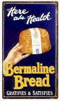 Bermaline Bread Sign Vintage Retro Advert Ads A4 Photo Print