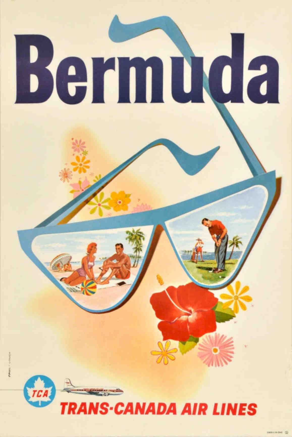 Bermuda Beach Golf Vintage Retro Advert Poster A4 Photo Print