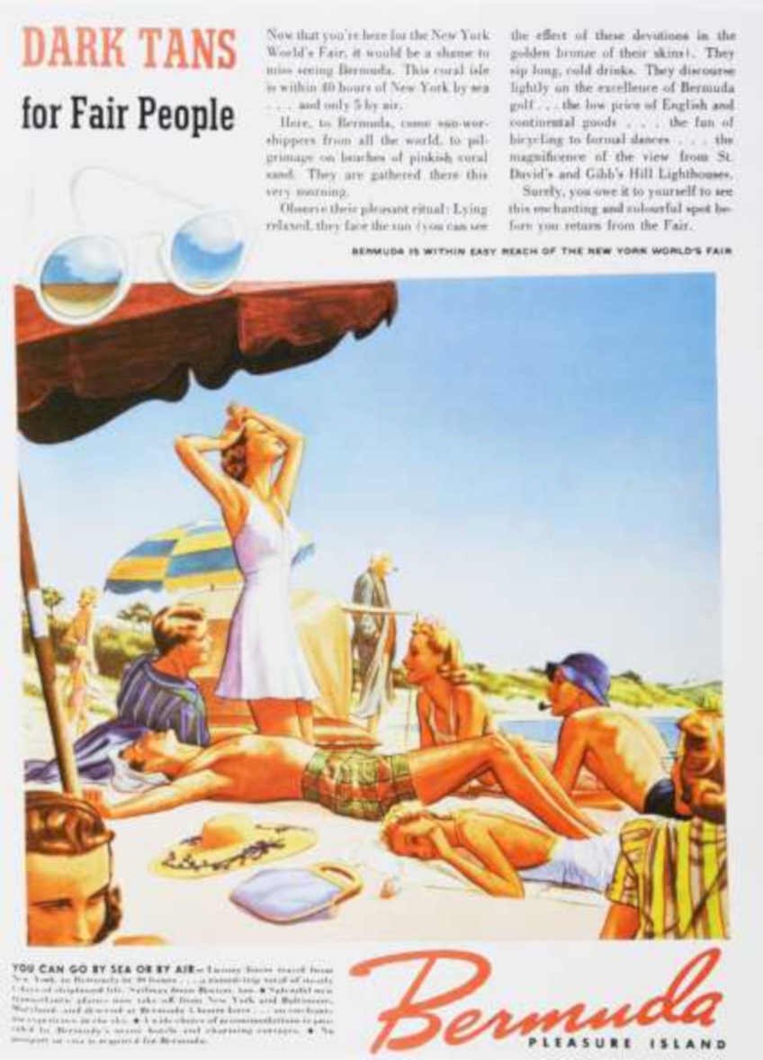Bermuda Beach Isle 2 Vintage Retro Advert Ads A4 Photo Print