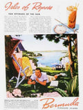 Bermuda Beach Isle Vintage Retro Advert Ads A4 Photo Print