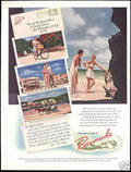 Bermuda Beach Scenes Vintage Retro Advert Ads A4 Photo Print